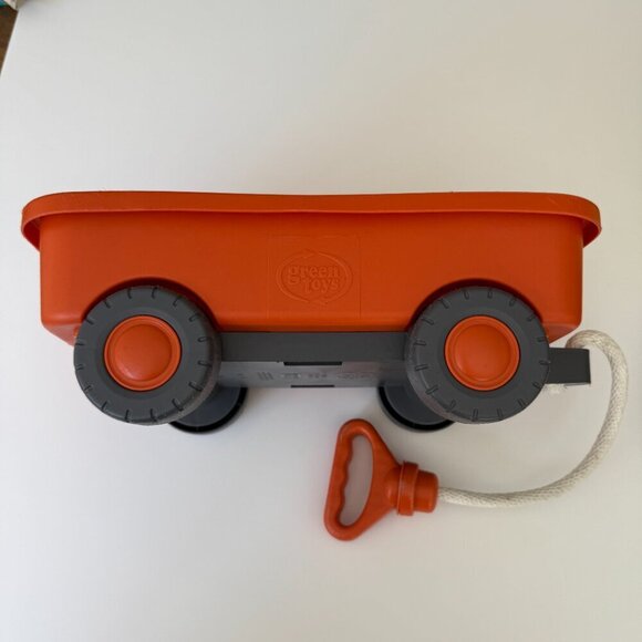 Green Toys Orange Kids Recycled Plastic Toy Wagon - Picture 2 of 6